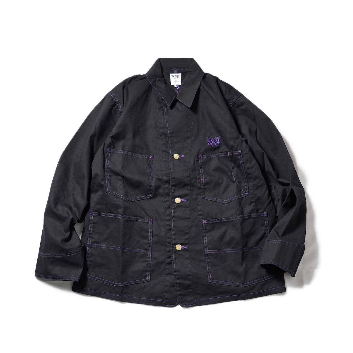 Needles×SMITH’S / Coverall-Cotton Twill (Black) 正面