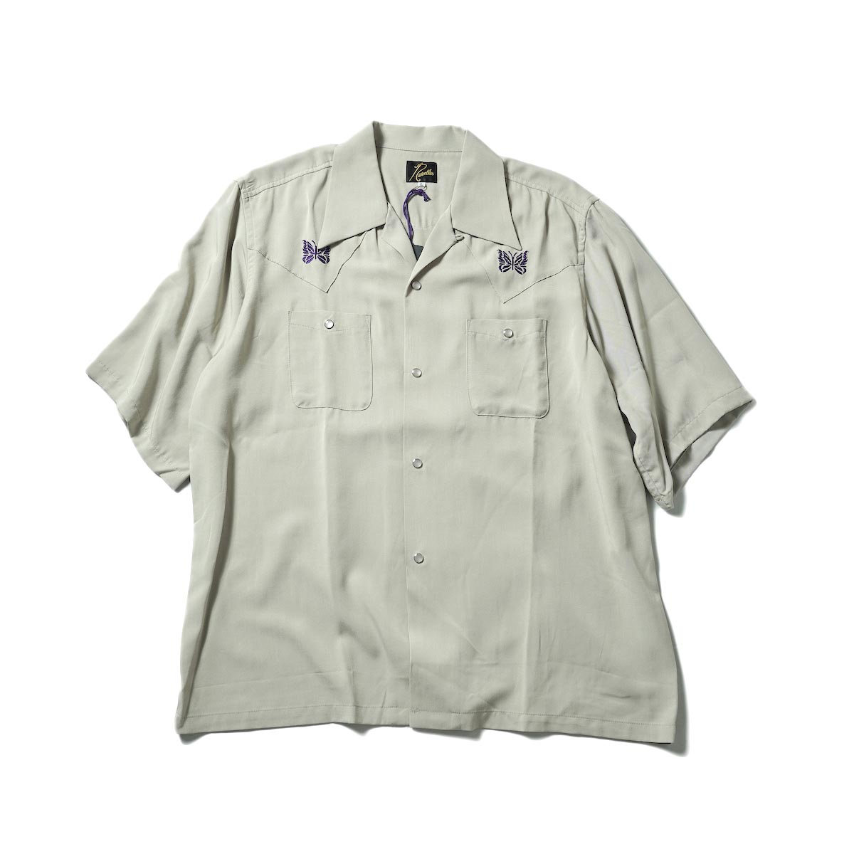 Needles / S/S Cowboy One-Up Shirt - R/PE Twill (Beige)正面