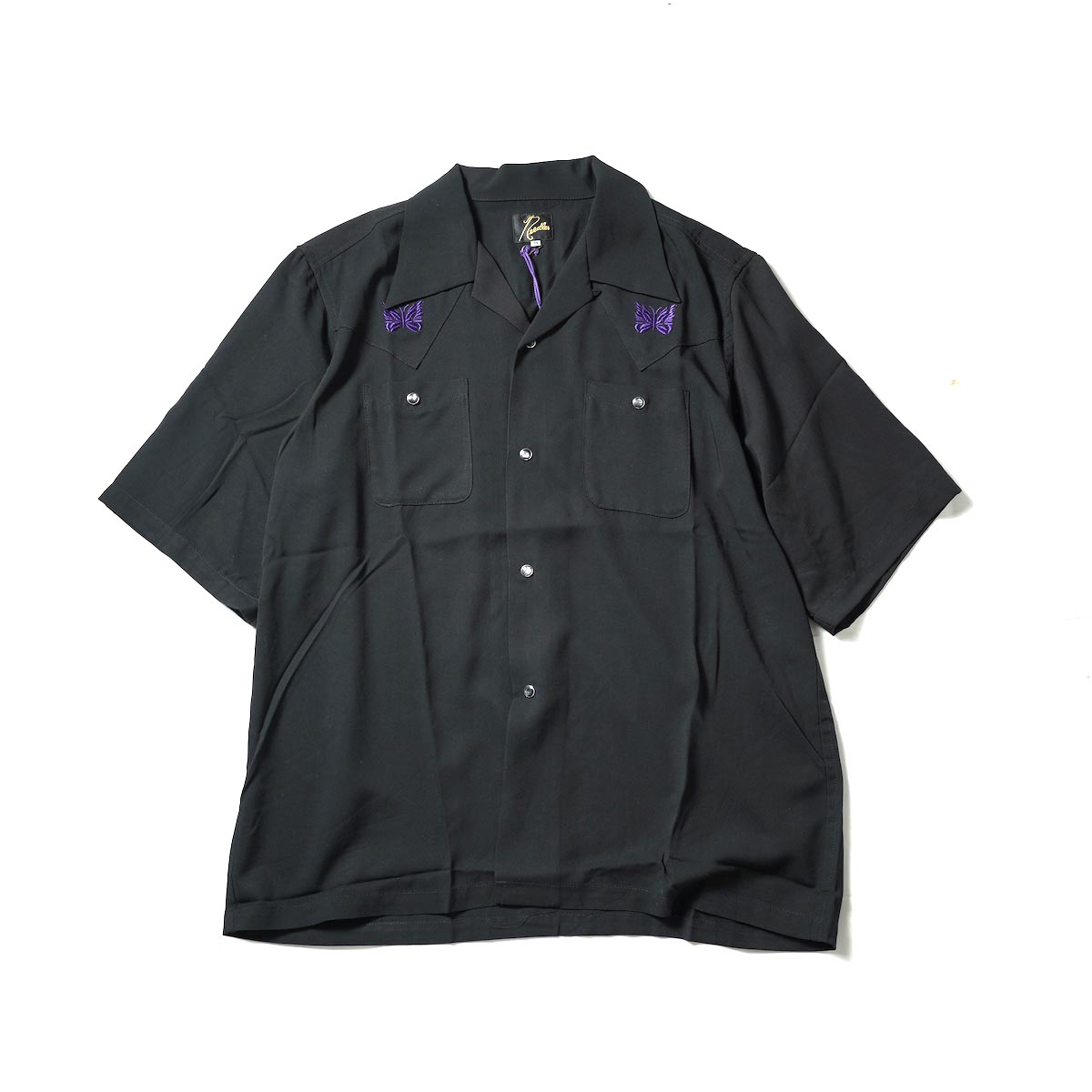 Needles / S/S Cowboy One-Up Shirt - R/PE Twill (Black)