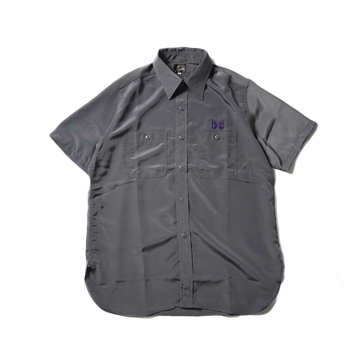 Needles / S/S WORK SHIRT - POLY CLOTH (Smoke Purple)