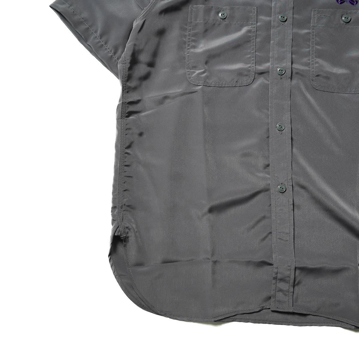 Needles / S/S WORK SHIRT - POLY CLOTH (Smoke Purple)裾