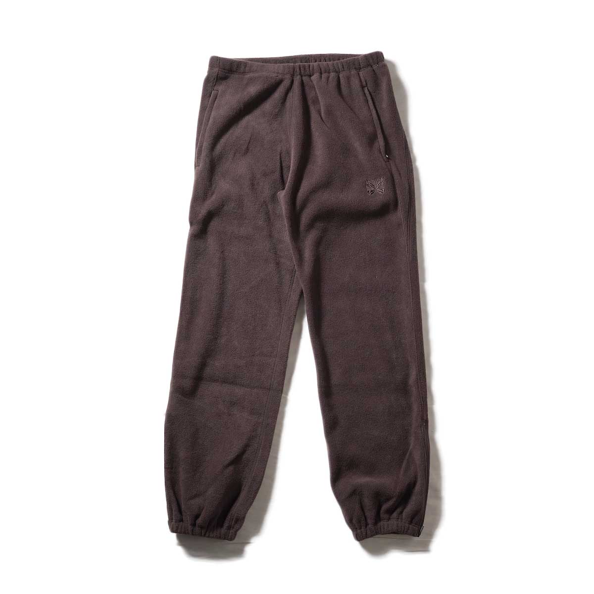 Needles / Zipped Sweat Pant - Poly Fleece (Brown)