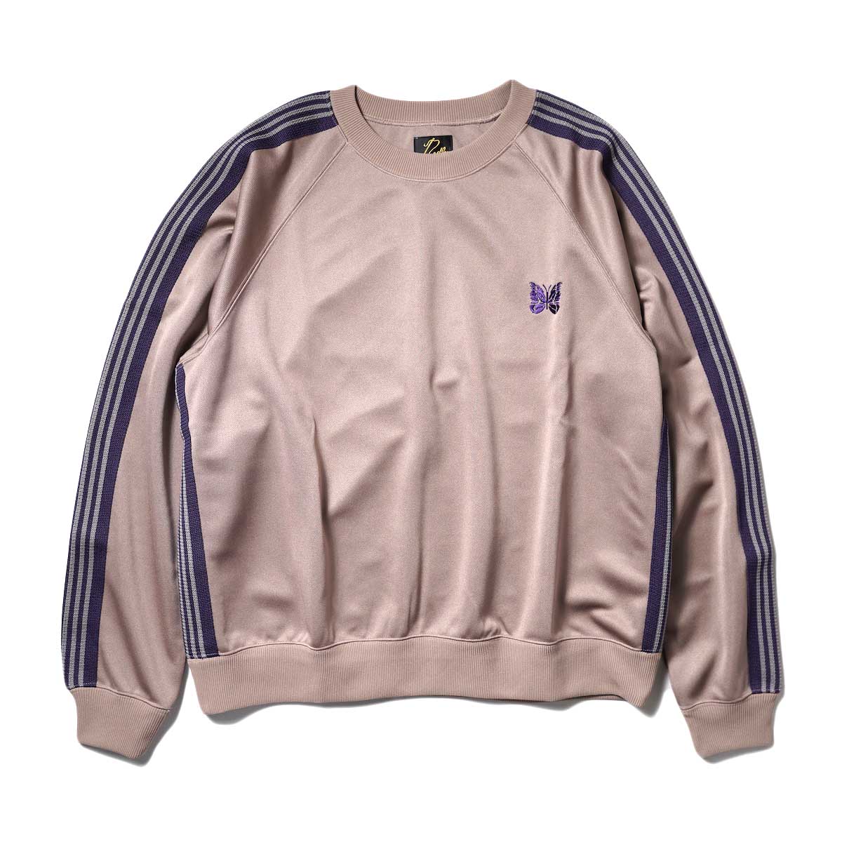 Needles / Track Crew Neck Shirt -Poly Smooth (Taupe)