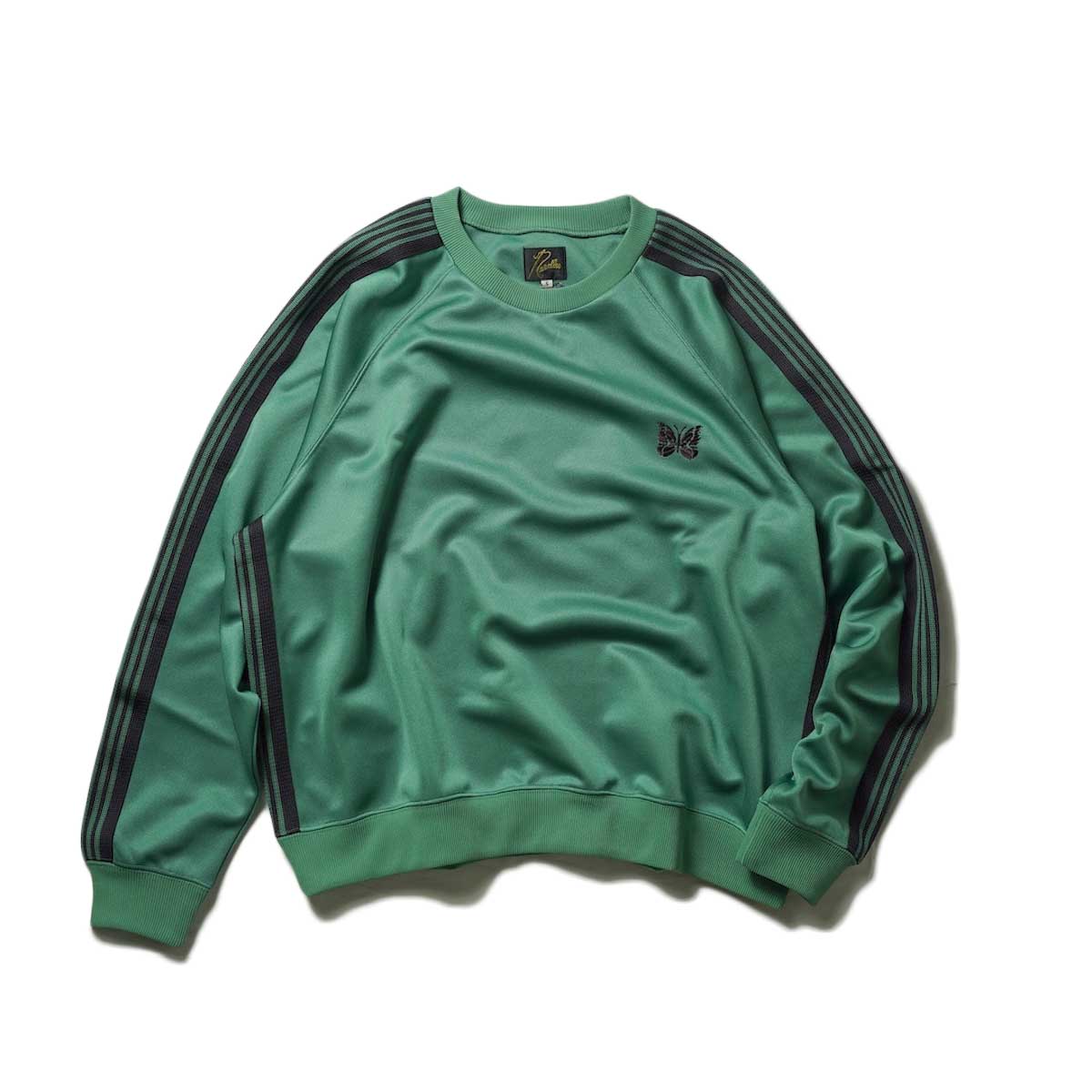Needles / Track Crew Neck Shirt -Poly Smooth (Emerald Green)