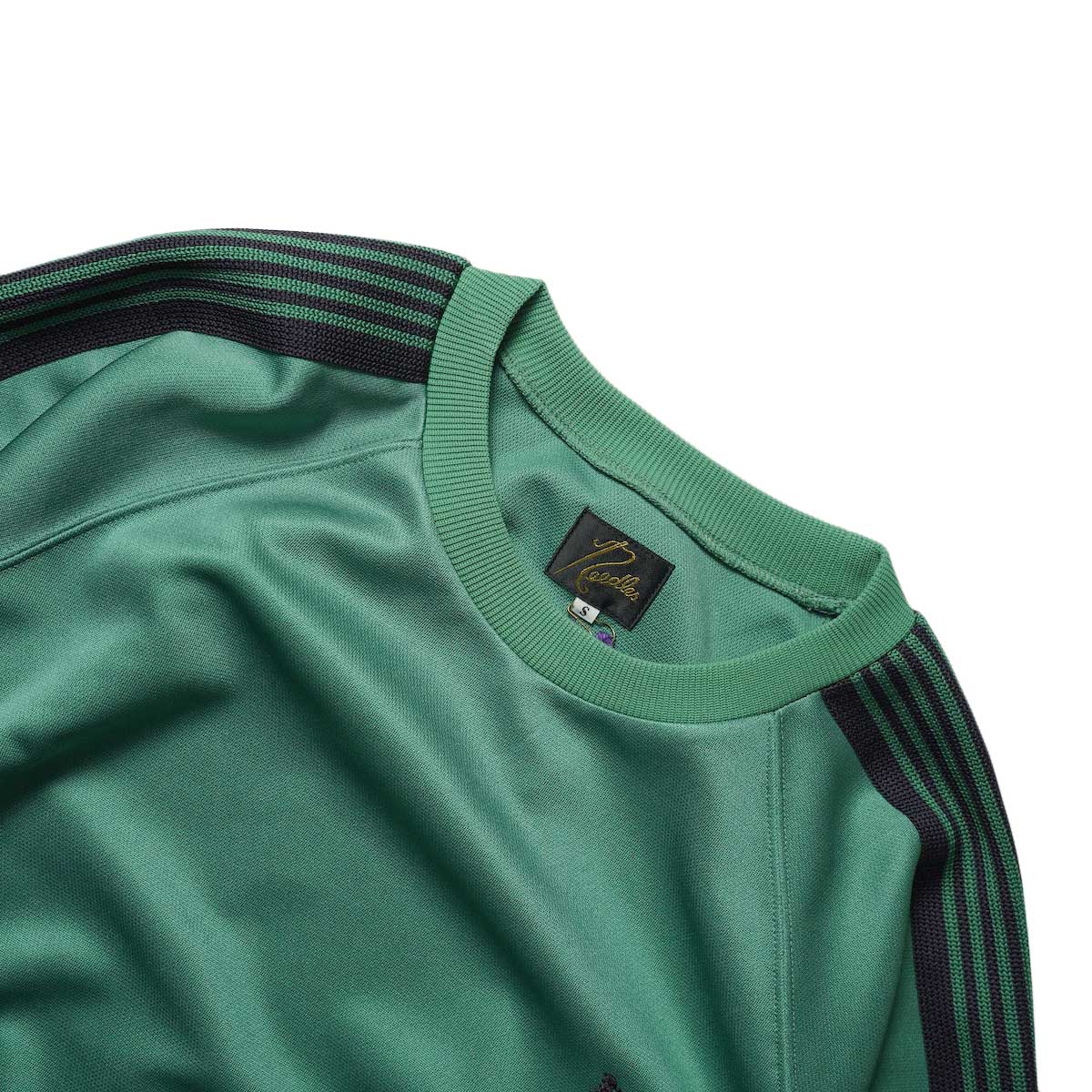 Needles / Track Crew Neck Shirt -Poly Smooth (Emerald Green)ネック