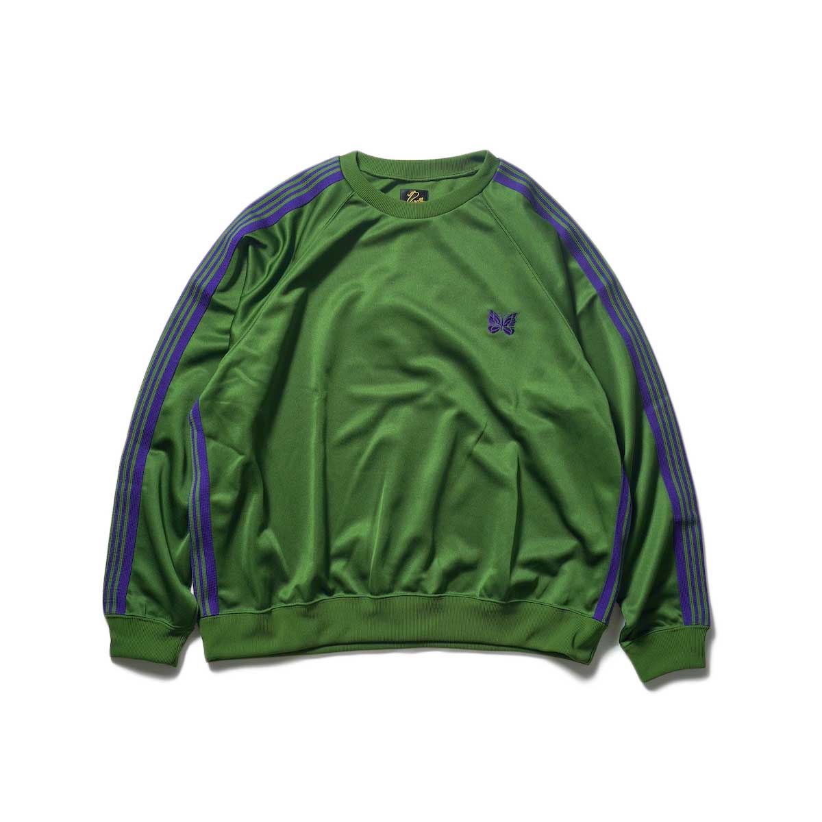 Needles / Track Crew Neck Shirt -Poly Smooth (Ivy Green)