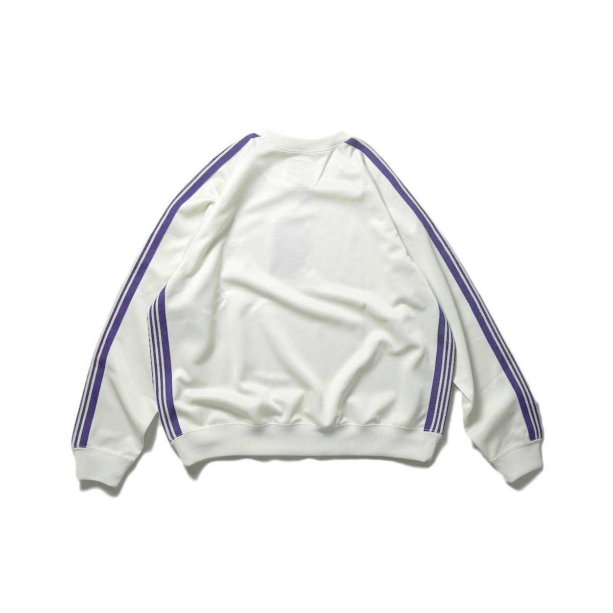 Needles / Track Crew Neck Shirt -Poly Smooth (Ice White)背面