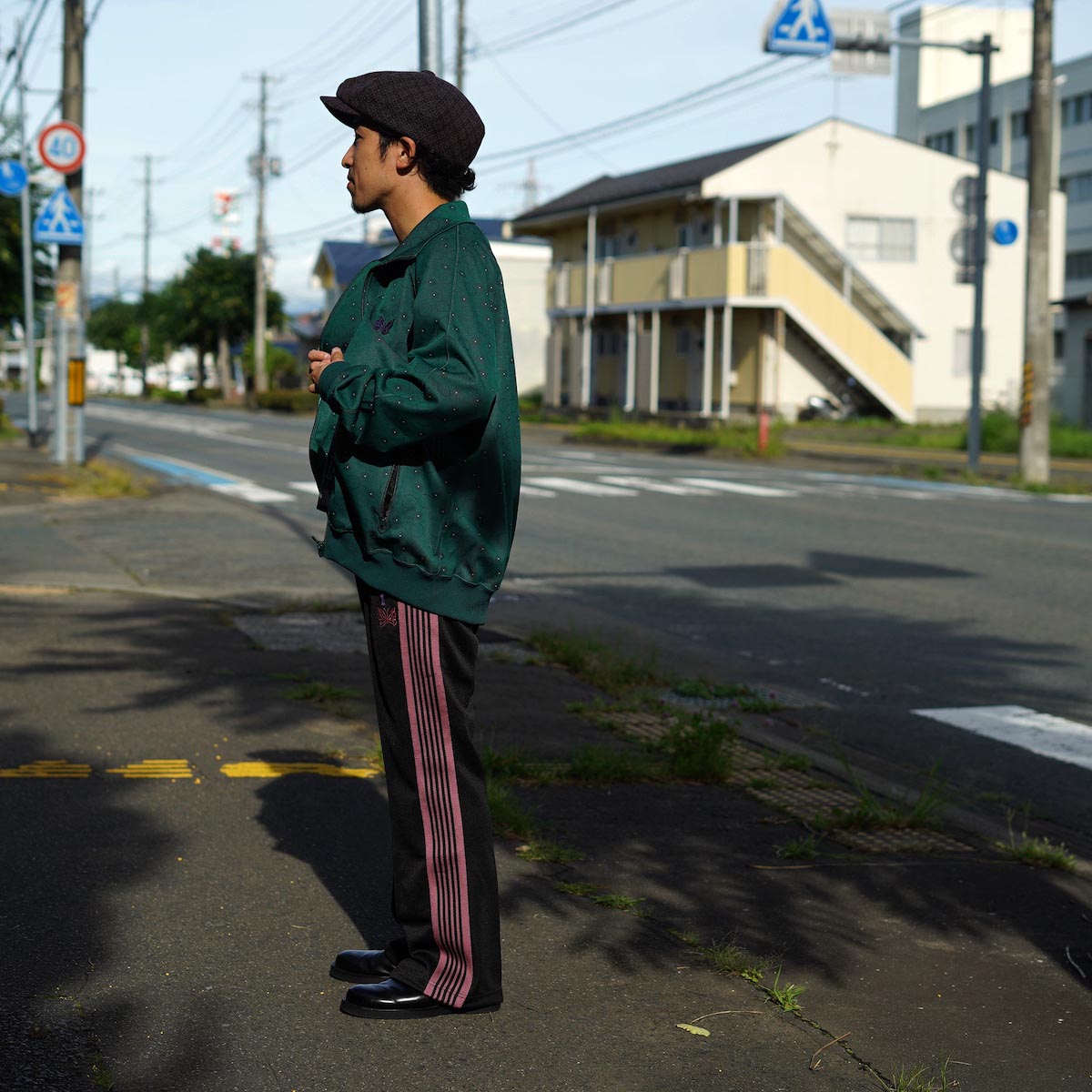 Needles / TRACK JACKET - POLY JQ (Brown)  162cm  / Lsize着用2