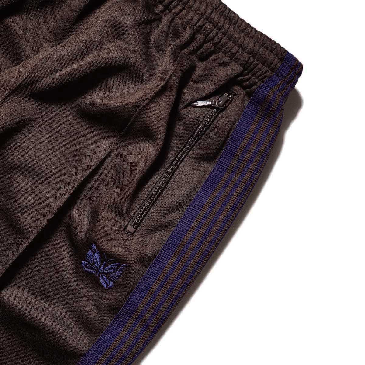 Needles / 1989 Exclusive Track Pant -Poly Smooth (Brown) 刺繍