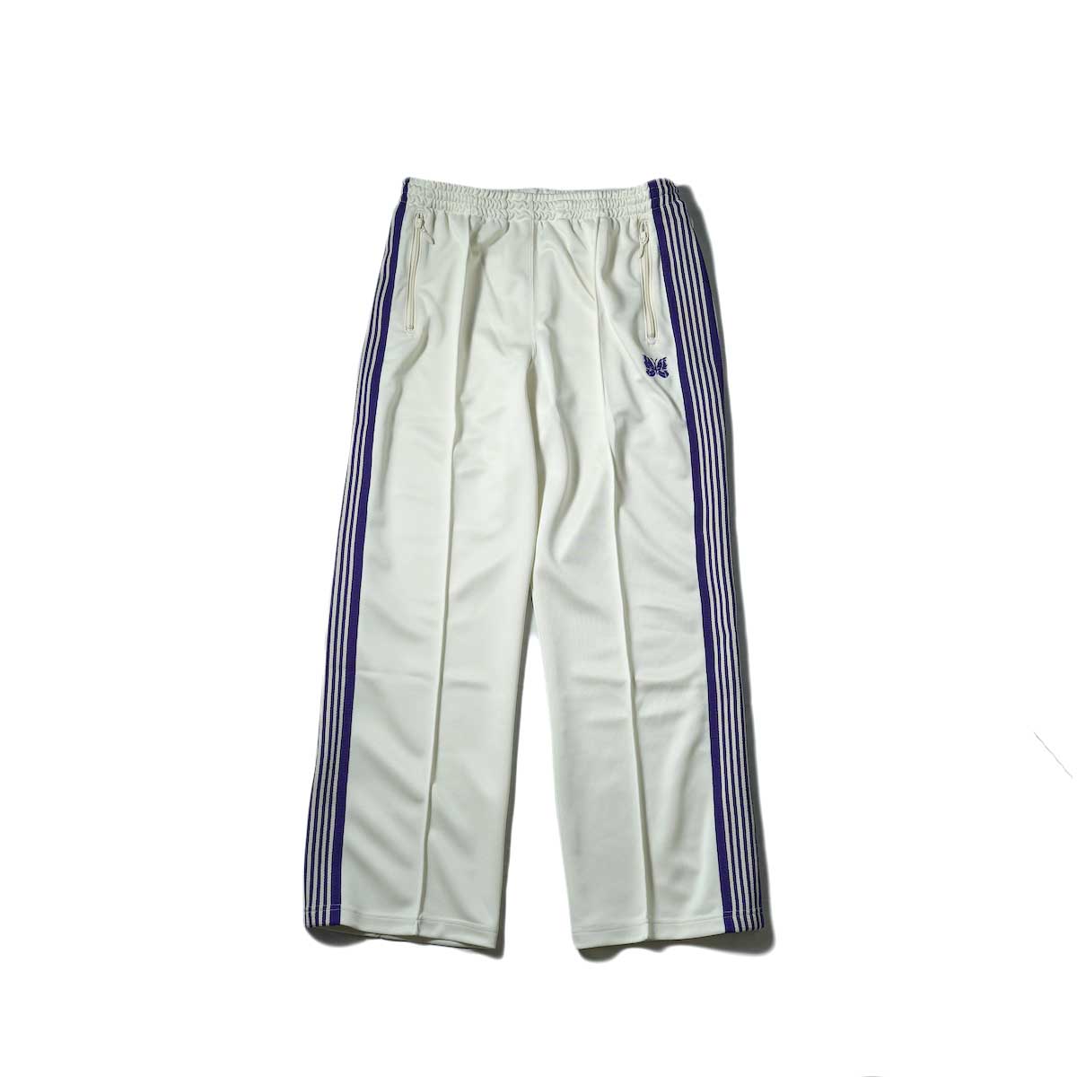 Needles / Track Pant -Poly Smooth (Ice White) 正面