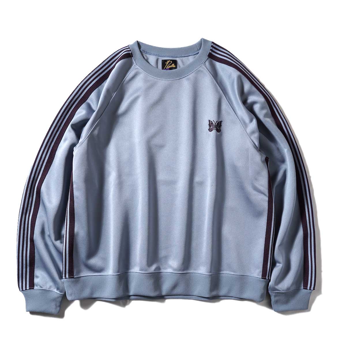 Needles / Track Crew Neck Shirt -Poly Smooth (Sax Blue) 正面