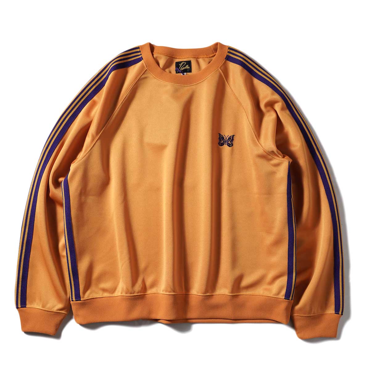 Needles / Track Crew Neck Shirt -Poly Smooth (Yellow Gold) 正面