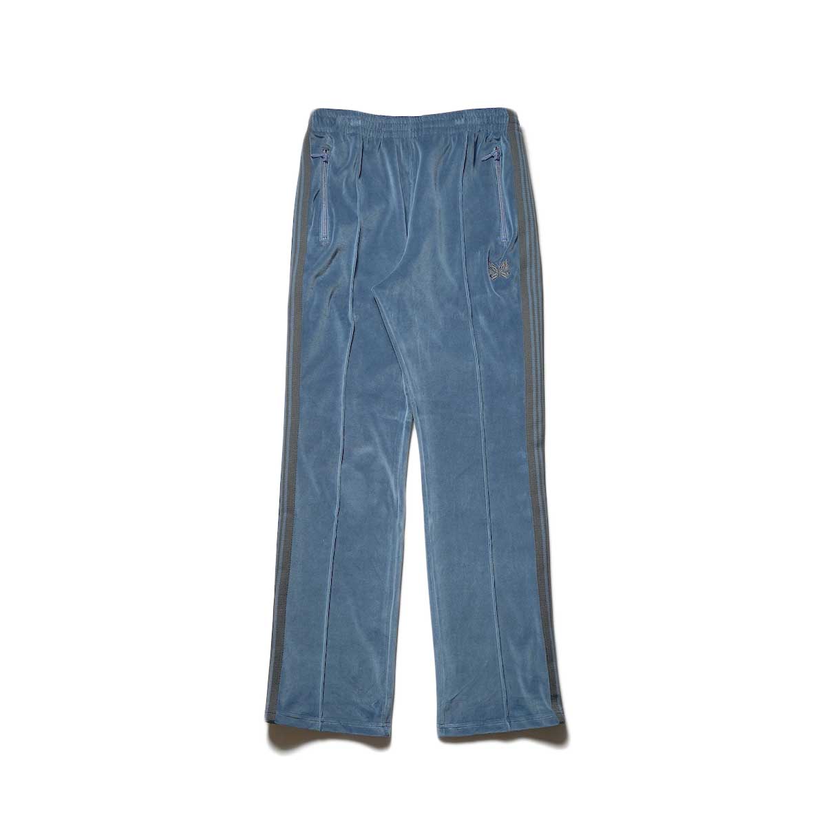 Needles / Narrow Track Pant -C/PE Velour (Smoke blue)