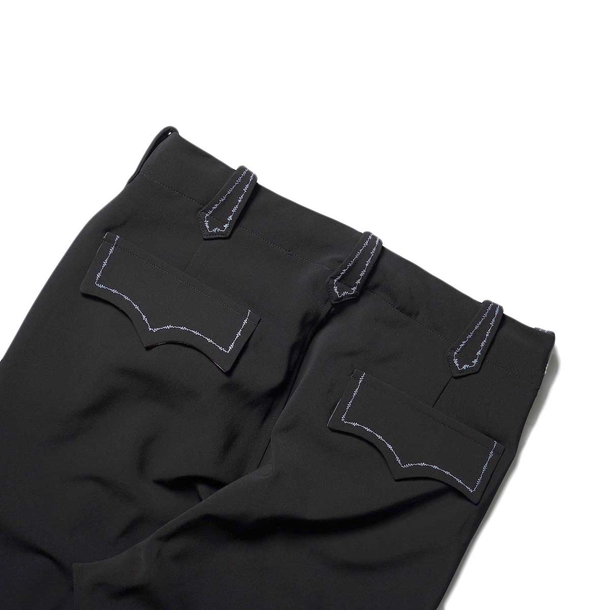 Needles / Western Leisure Pant - PE/PU Double Cloth (Black)背面ウエスト