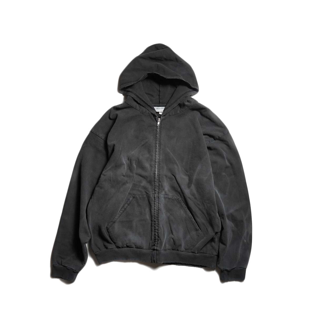New Manual / VINTAGE WASHED ZIP HOODIE (Blk)