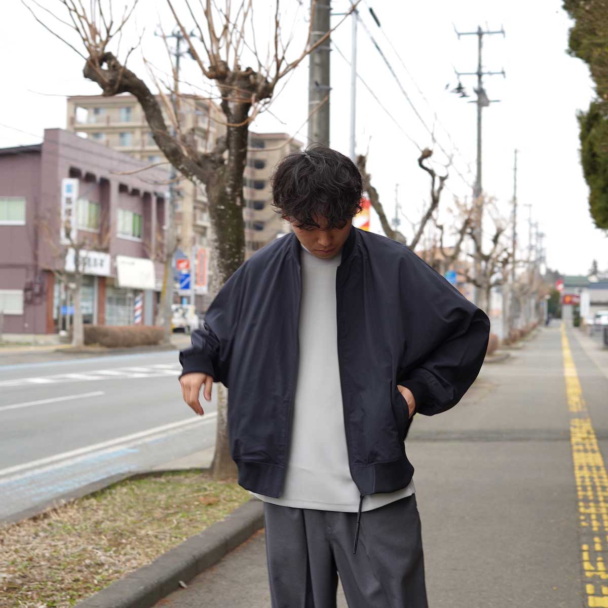 N.HOOLYWOOD COMPILE / 2231-BL06-004 peg MA-1 Blouson (Black)イメージ 178cm/size40着用