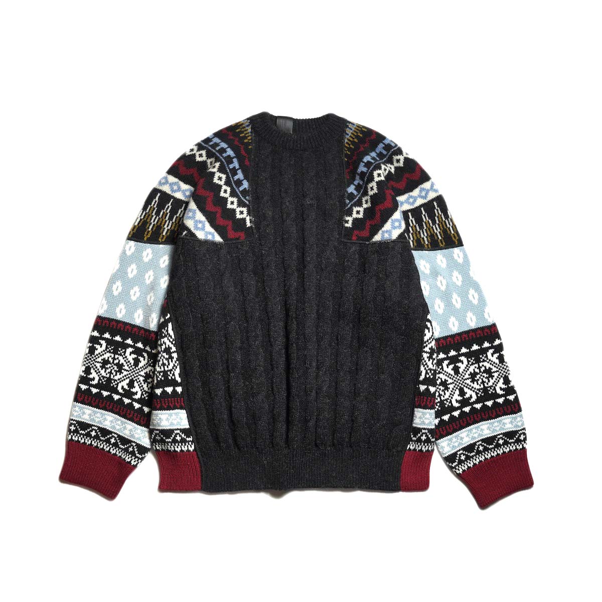 N.HOOLYWOOD / 2262-KT20-030 NORDIC PATTERN KNIT (Charcoal)