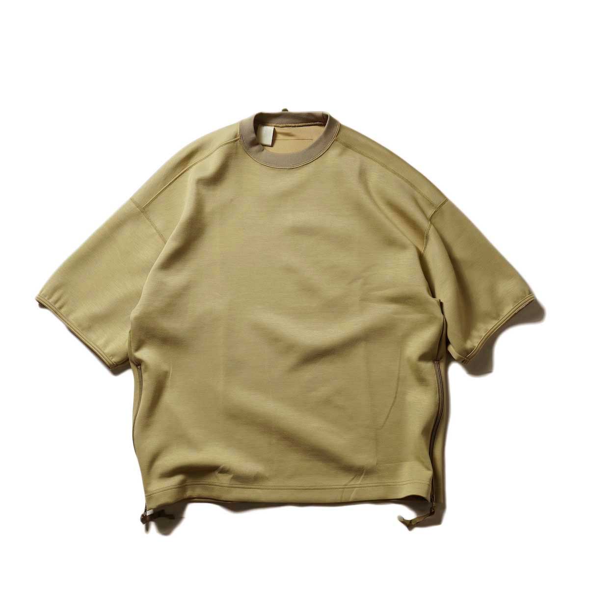 N.HOOLYWOOD / 9231-CS50 MOCKNECK HALF SLEEVE SHIRT (Beige)正面