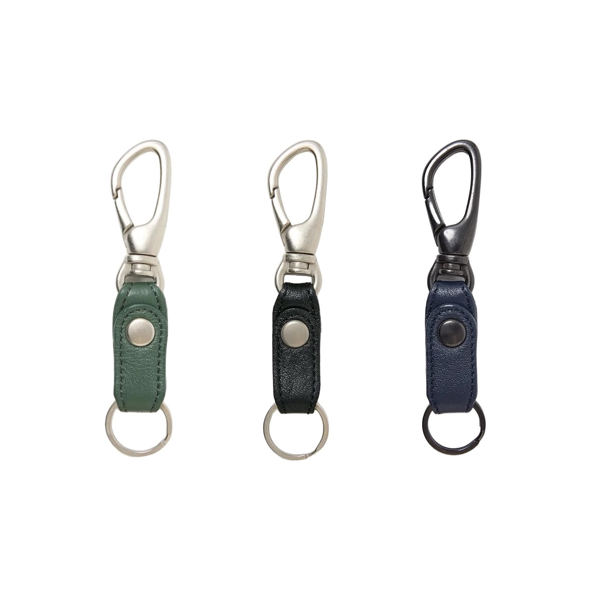 nonnative / WORKER KEY RING WITH LEATHER STRAP