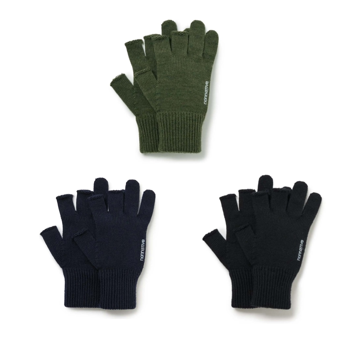 nonnative / HIKER FINGERLESS GLOVES WOOL YARN