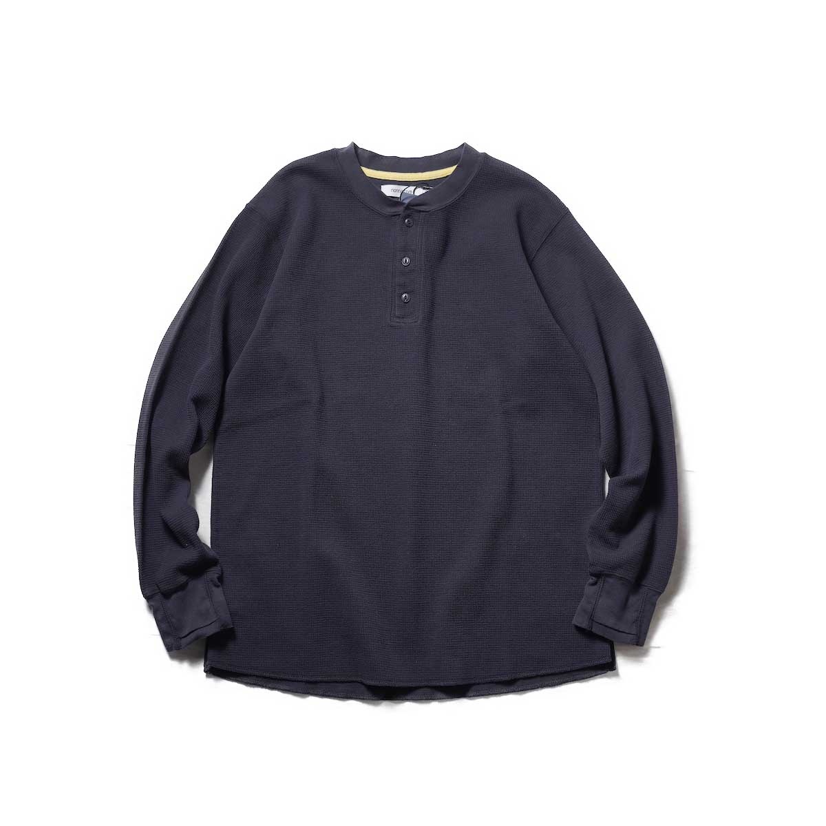 nonnative / DWELLER HENLEY NECK L/S TEE COTTON THERMAL (Navy)