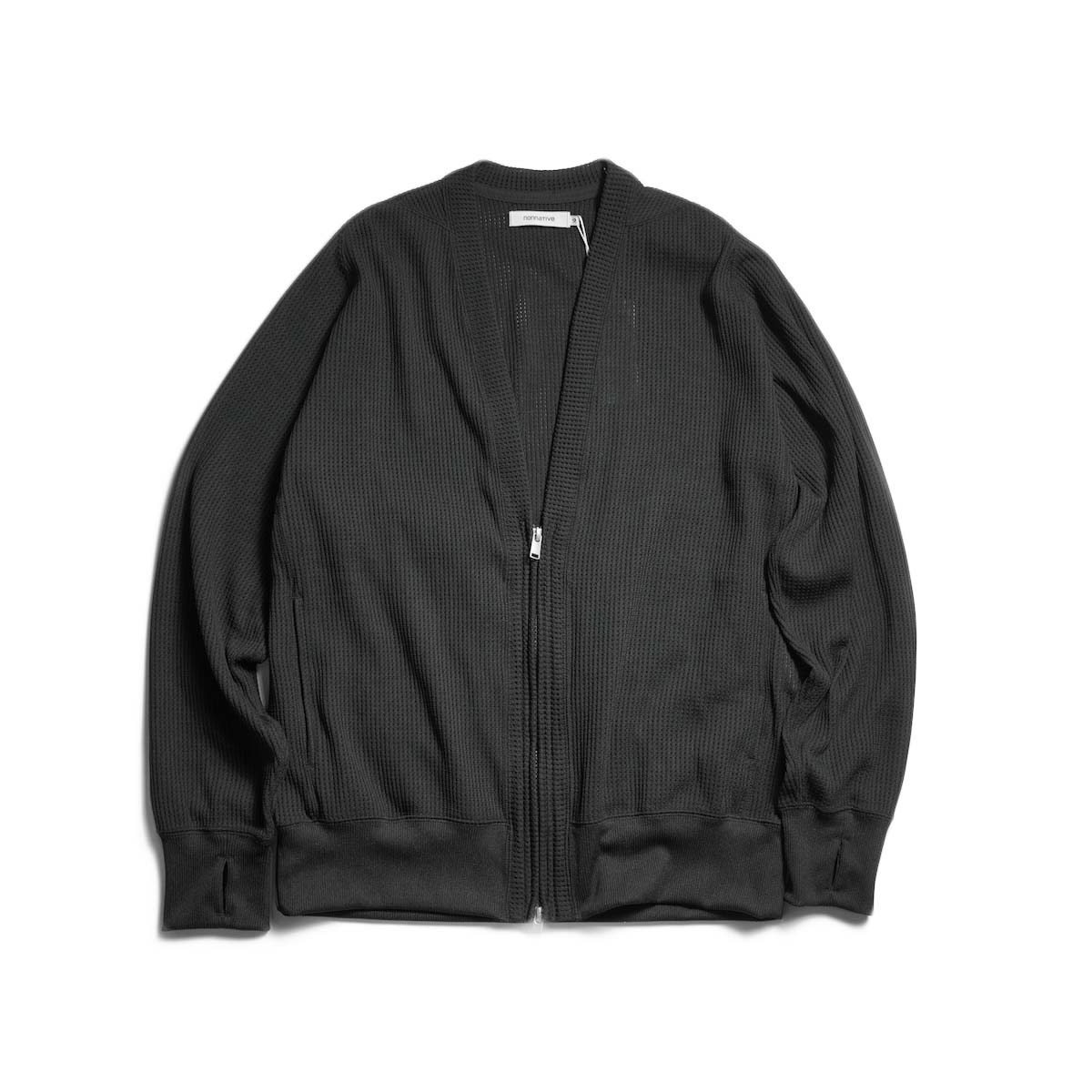 nonnative / HIKER ZIP CARDIGAN POLY MESH POLARTEC® POWER DRY® (Charcoal)