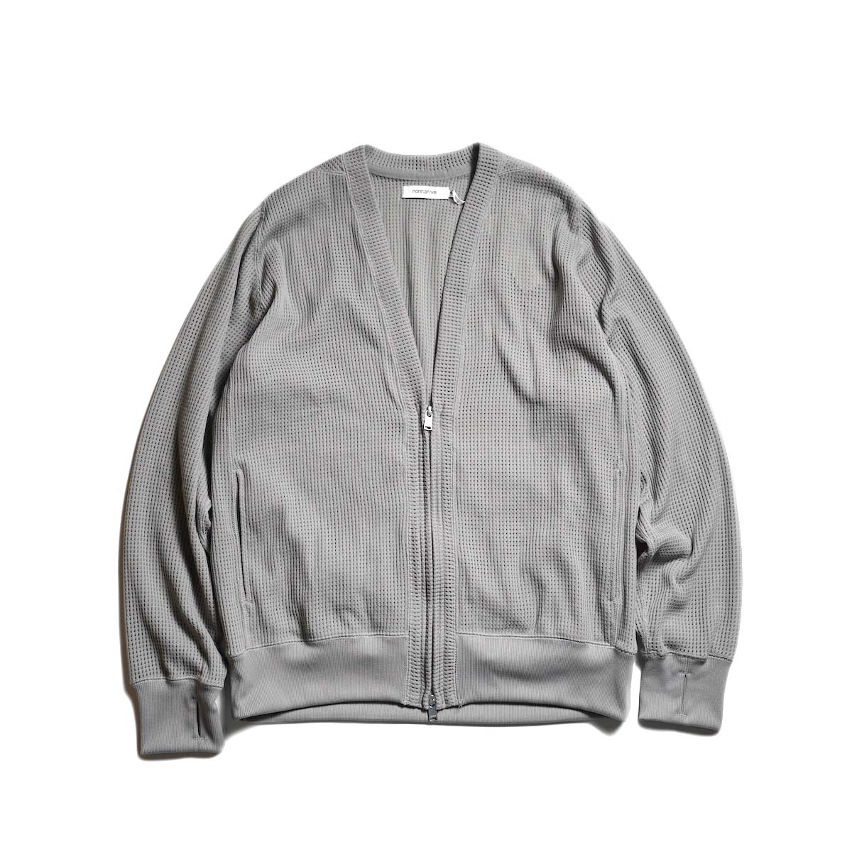 nonnative / HIKER ZIP CARDIGAN POLY MESH POLARTEC® POWER DRY® (Gray)
