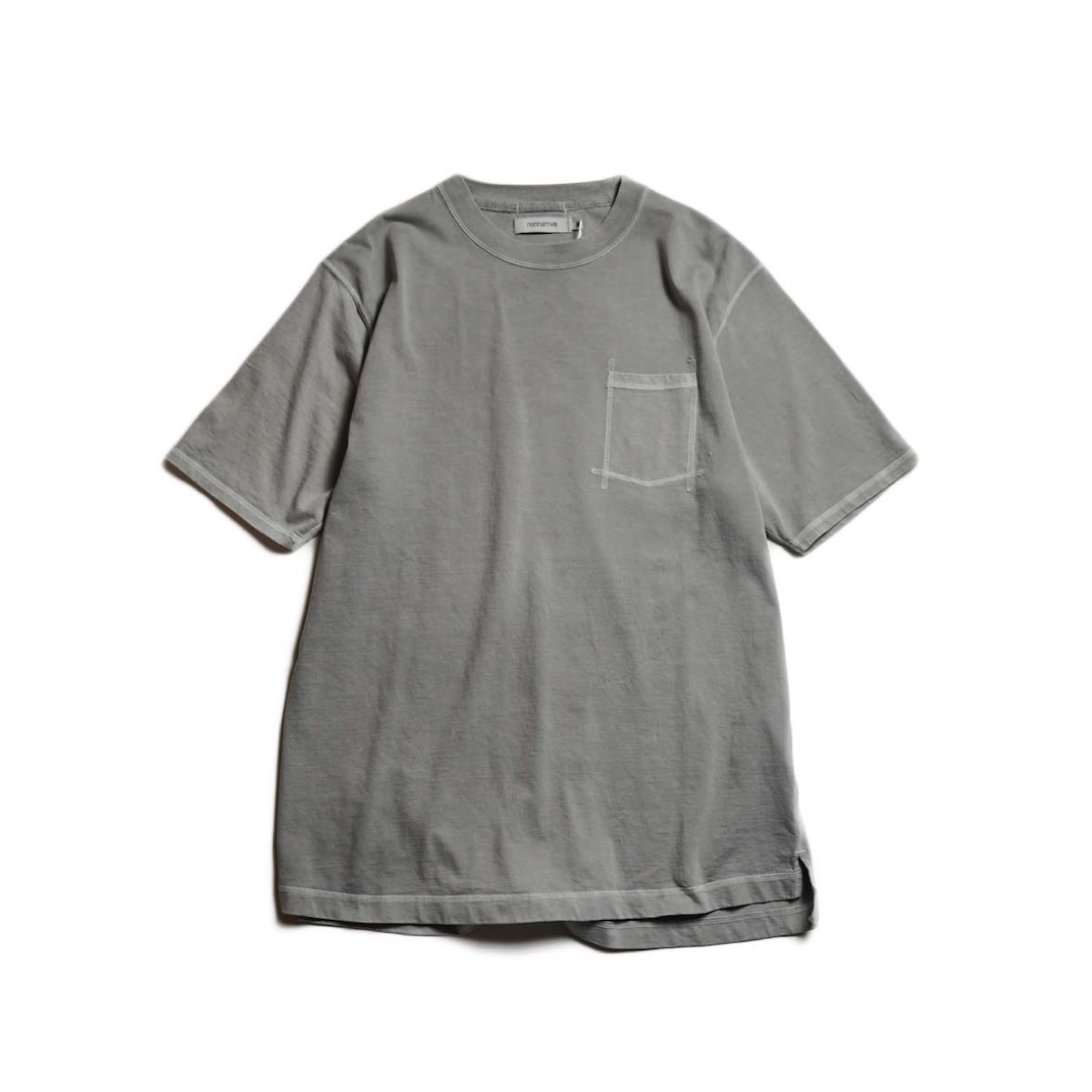 nonnative / DWELLER S/S TEE COTTON JERSEY PIGMENT DYE (Gray)