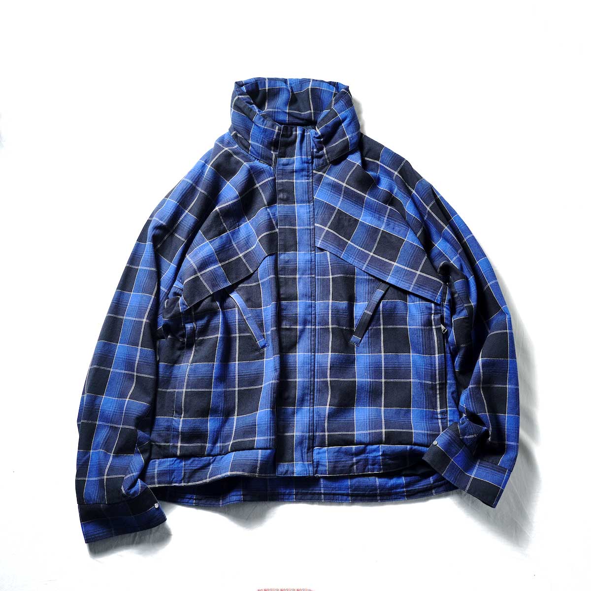 nonnative / STROLLER BLOUSON COTTON TWILL PLAID (Navy)