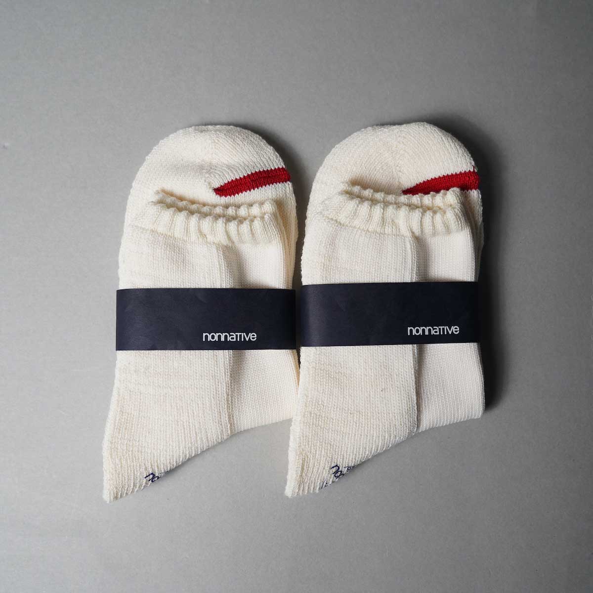 nonnative / DWELLER SOCKS MID C/N/P WOVEN(OFF WHITE)