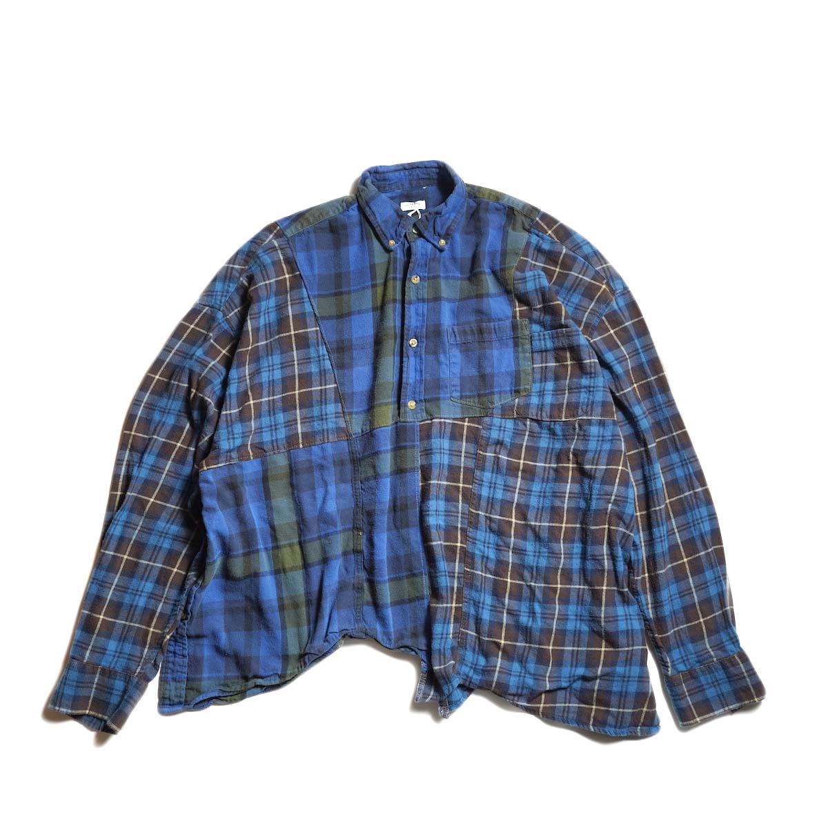 OLD PARK / HALF-BOTTON SHIRT  (Flannel - A)