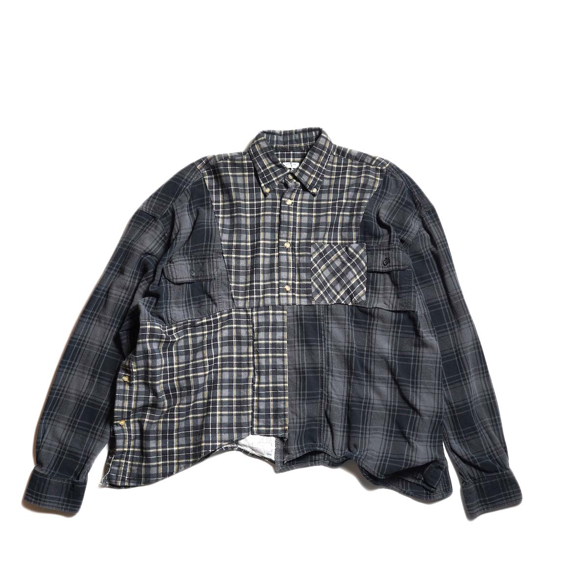OLD PARK / HALF-BOTTON SHIRT  (Flannel - G)
