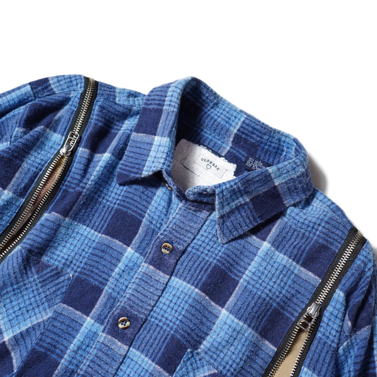 OLD PARK / Sheet Wise Shirt Flannel (A)襟