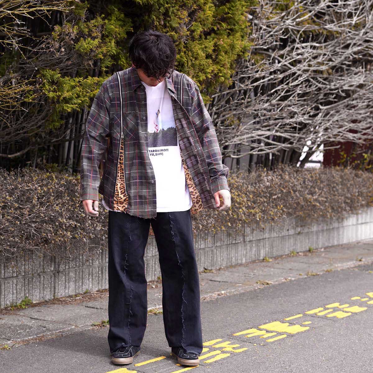 OLD PARK / Sheet Wise Shirt Flannel イメージ  178cm着用