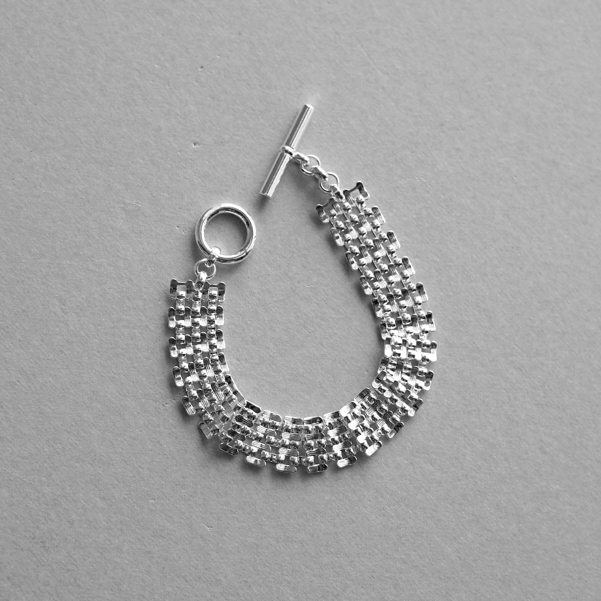 ON THE SUNNY SIDE OF THE STREET / Jubllee Chain Bracelet (White Silver)