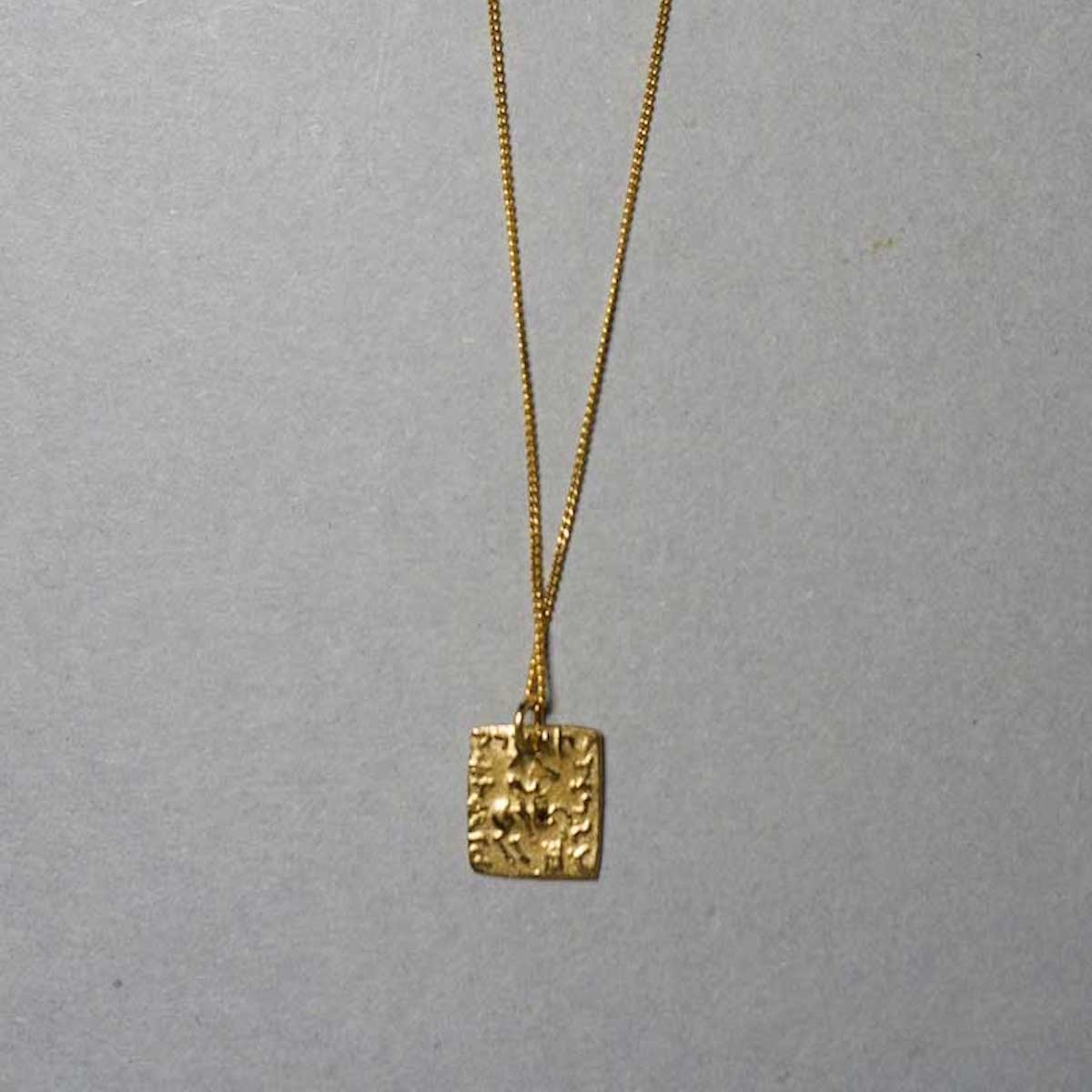 on the sunny side of the street / Ancient Square Coin Necklace (Gold) 背面