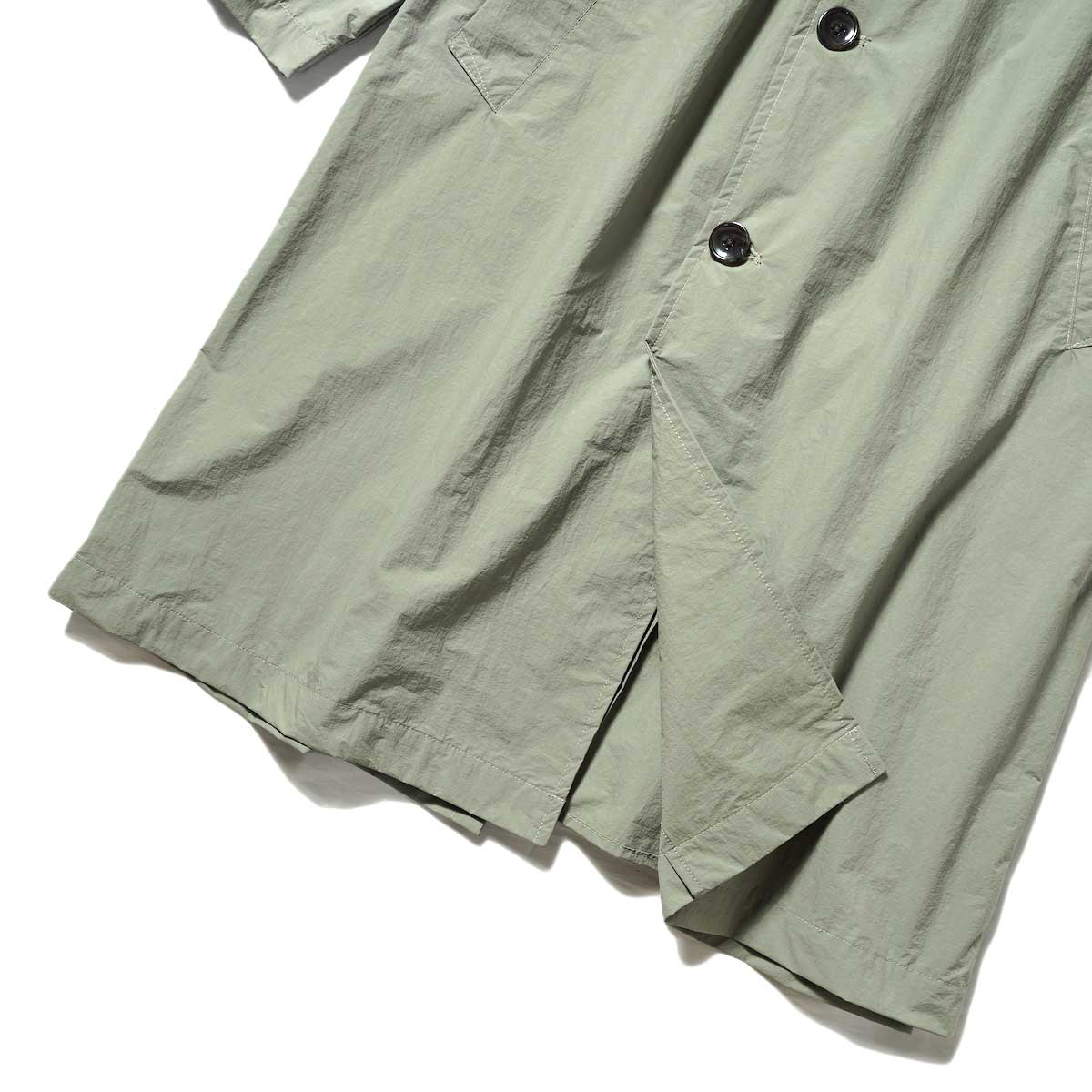ORCIVAL /  LIGHT NYLON WASHER BELTED COAT (Khaki) 裾