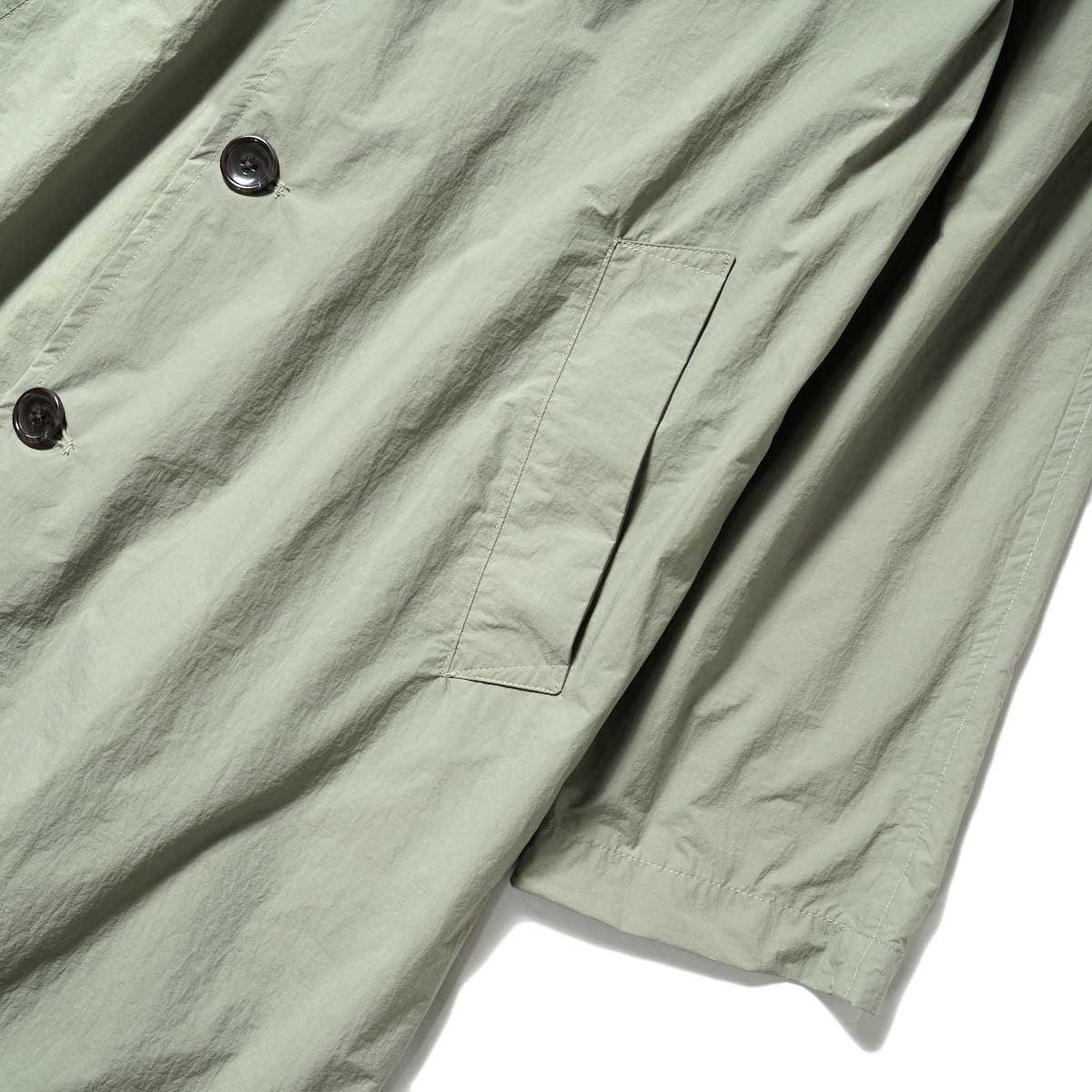 ORCIVAL /  LIGHT NYLON WASHER BELTED COAT (Khaki) サイドポケット・袖