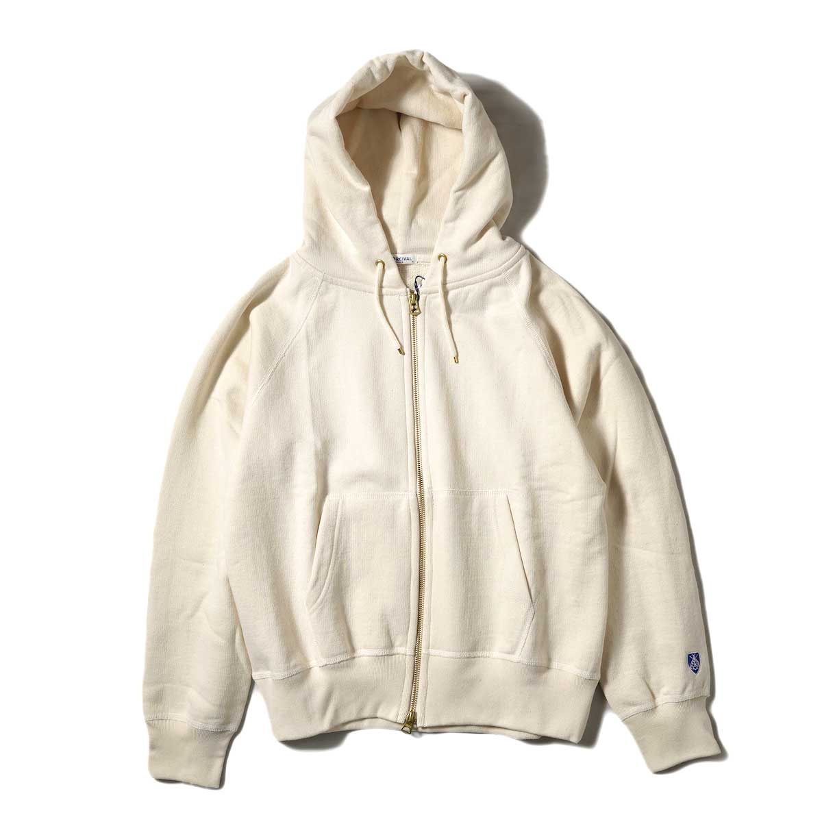 ORCIVAL / FRENCH TERRY ZIP HOODIE (Ecru)