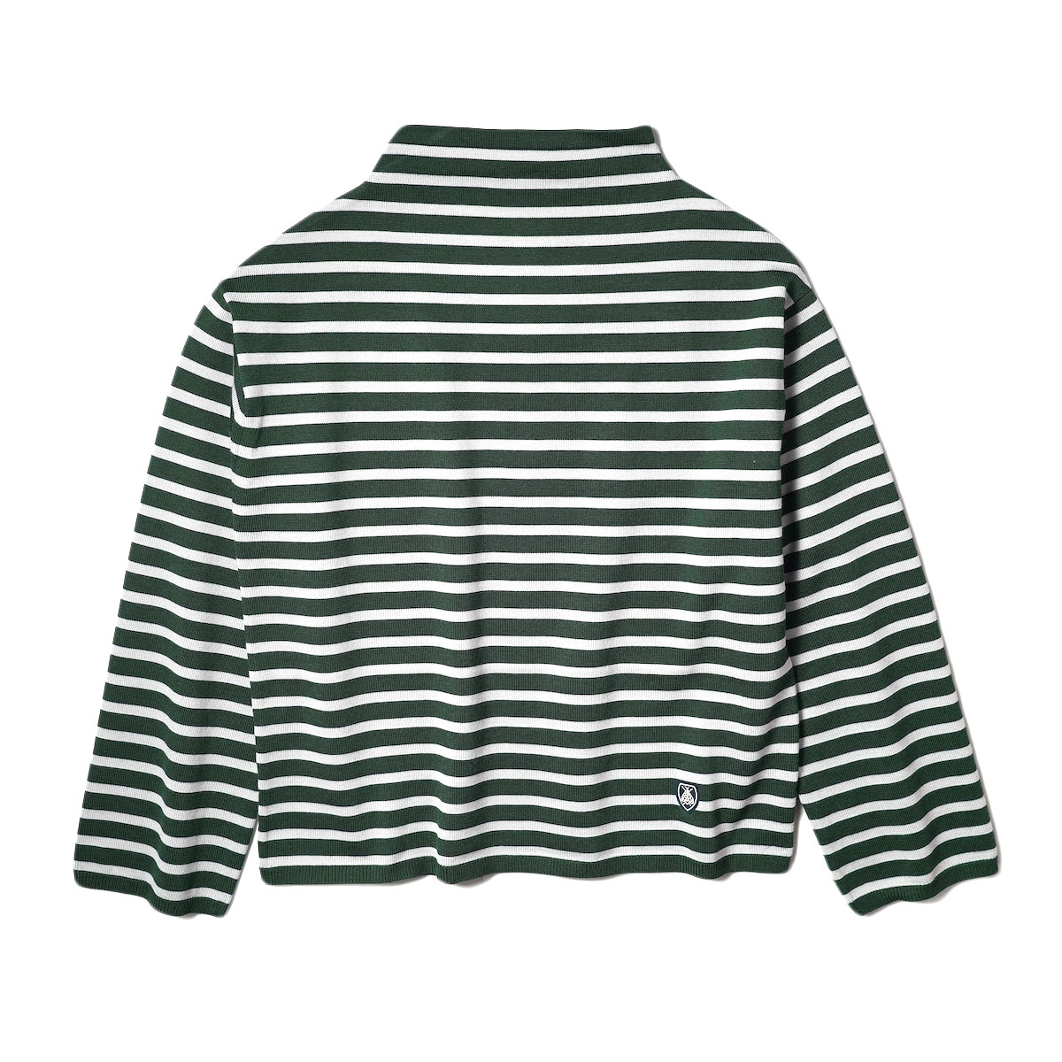 ORCIVAL / MOCK NECK PULLOVER (Green×Grey)