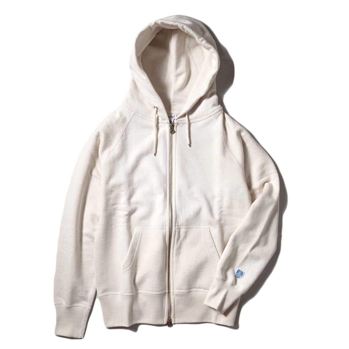 ORCIVAL / FRENCH TERRY ZIP UP PARKA (Ecru)