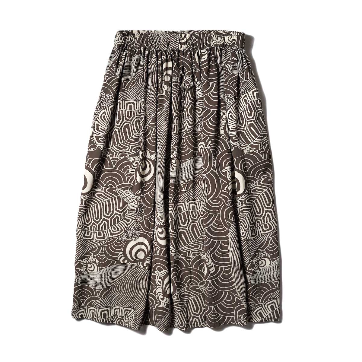 orSlow / TURTRE PRINT HAWAIIAN GATHER SKIRT