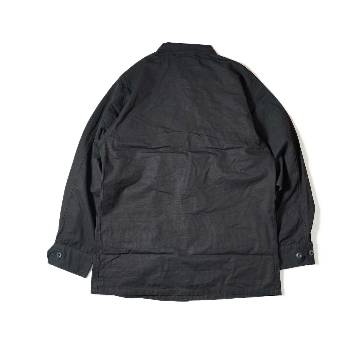 orSlow / US Army Tropical Jacket (Black Rip Stop) 背面