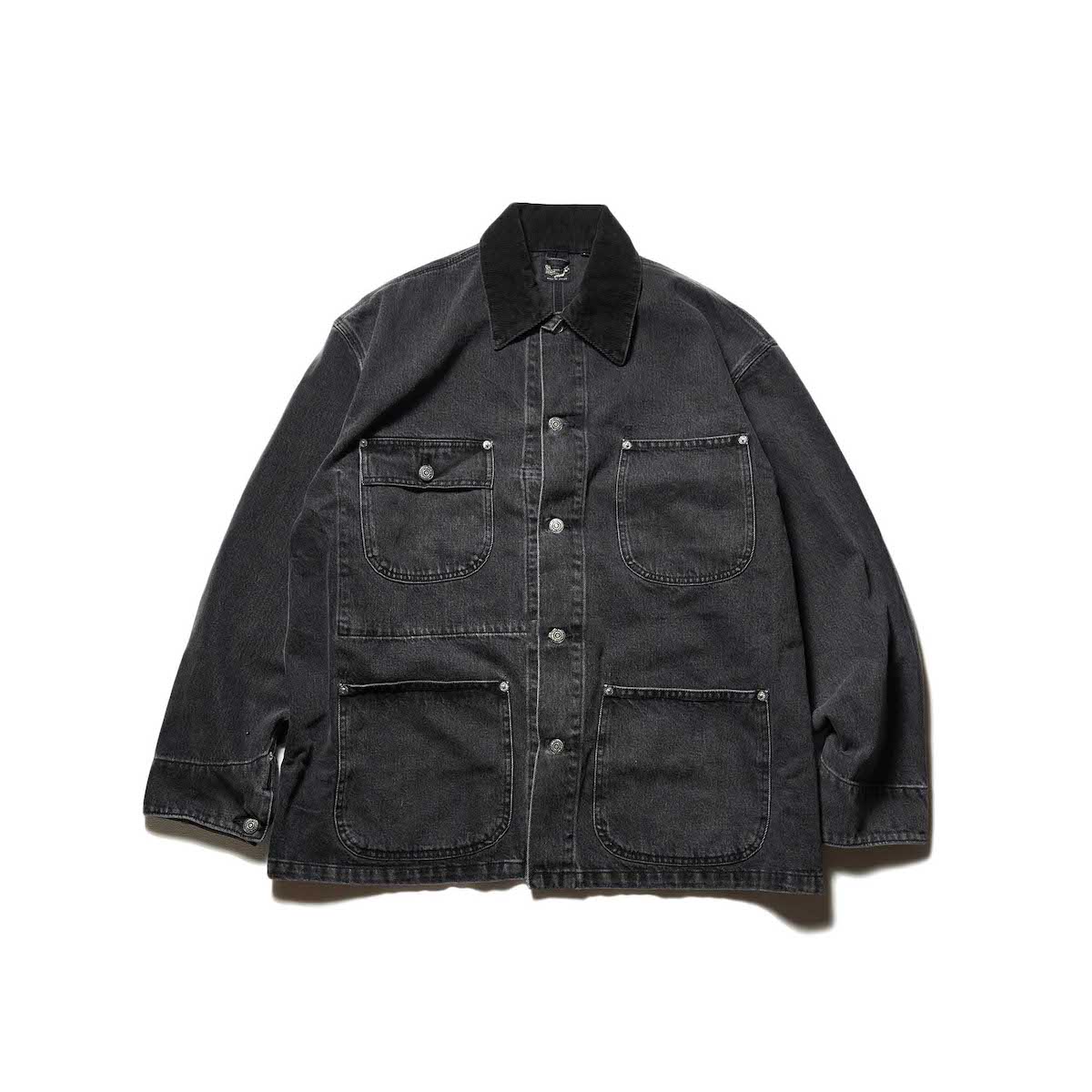 orSlow / LOOSE FIT COVERALL  (Black Denim Stone)