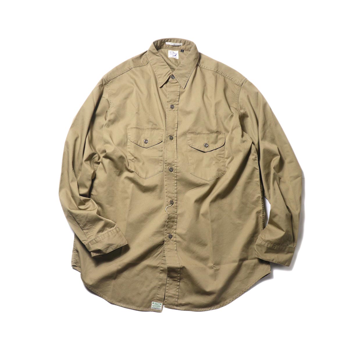 orSlow / UTILITY WORK SHIRT (Khaki)正面