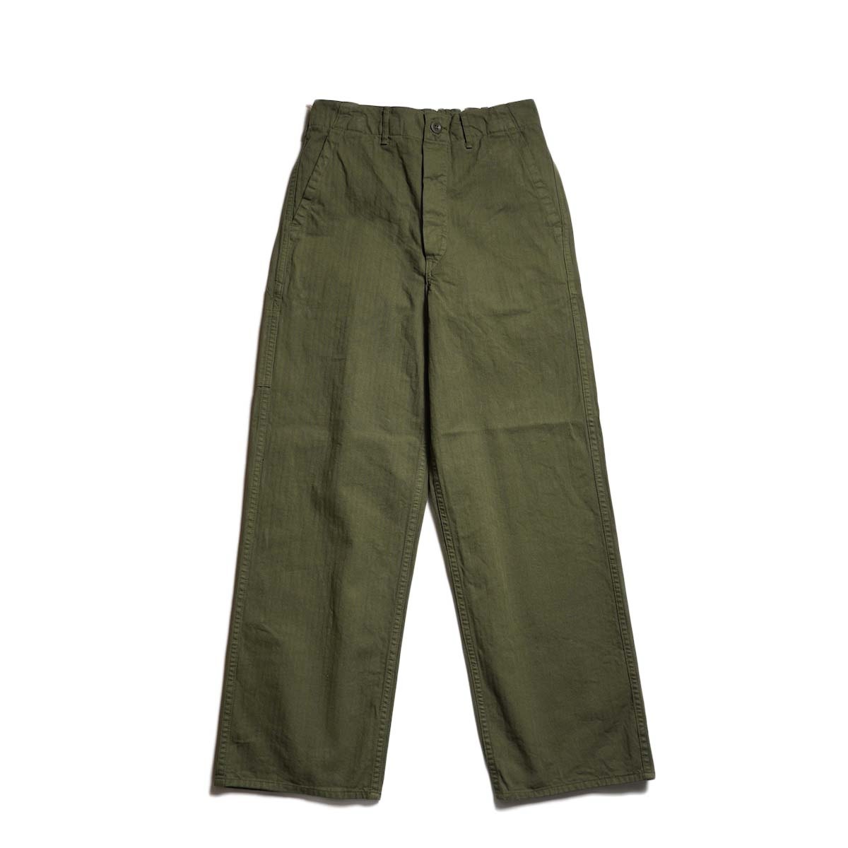 orSlow / WIDE FIT FRENCH WORK PANTS (Army Green)