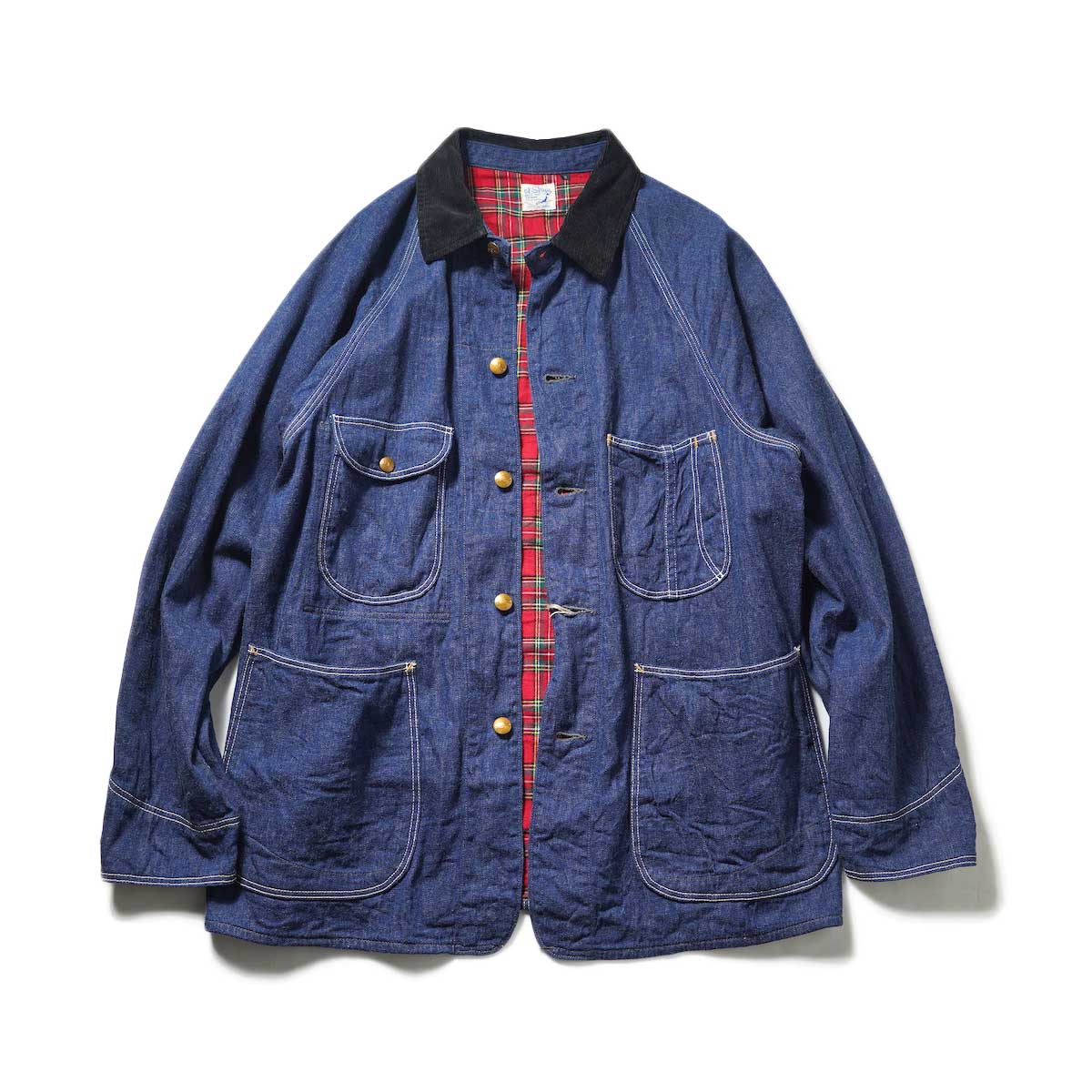 orSlow / Check Linning 1950's coverall (Denim Check)
