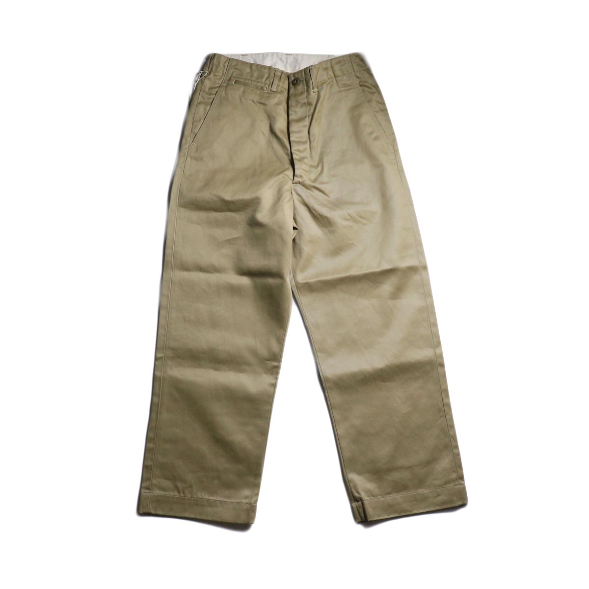 orSlow / VINTAGE FIT ARMY TROUSERS (Khaki)正面