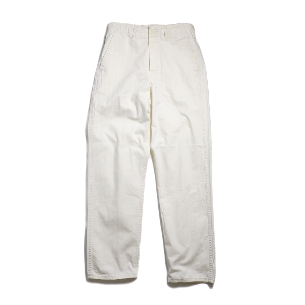 orSlow / French Work Pants -Ecru 正面