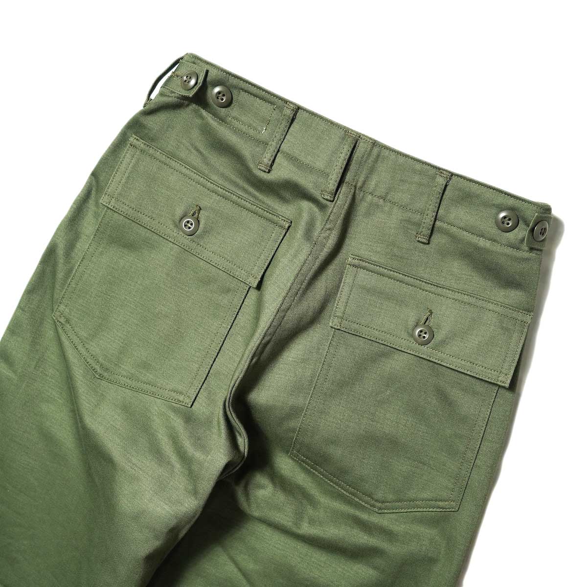 orSlow / HIGH WAIST FATIGUE PANTS (Green) ヒップポケット